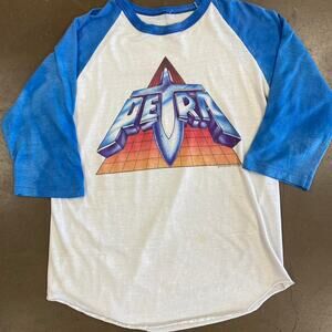 Vintage Petra Beat The System Tour 1985 Band Tee Raglan Cut Tour Concert Shirt